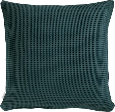 Heckettlane Kussensloop Wafel - Kussenhoes van 50x50 cm - 1 stuk - 100% Katoen - Groen