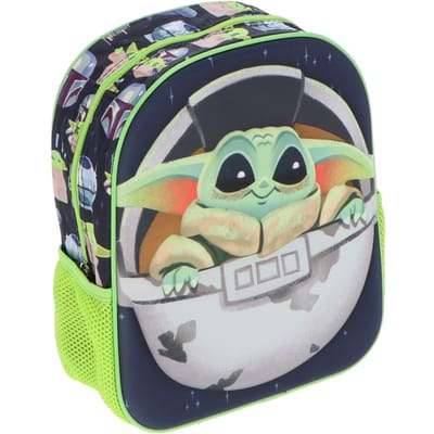 Kids Licensing Schoolrugzak - The Mandalorian - Kinderen Rugzak - Grogu The Boy - Maat: 31x26x11cm - Groen met Donkerblauw