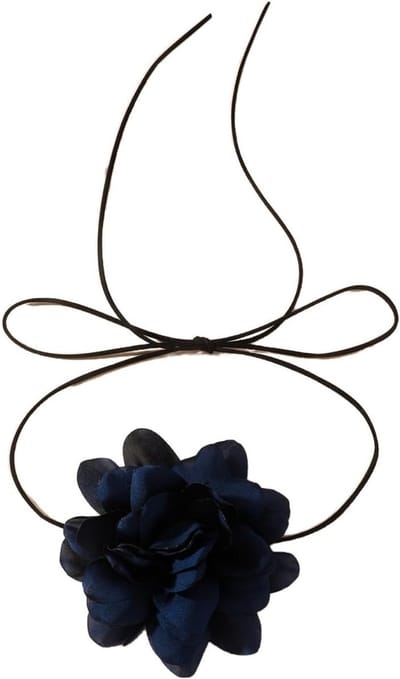 Lange Bloem Ketting Dames - Choker Stijl Handgemaakt Bloemhalssnoer voor Feest en Bruiloft