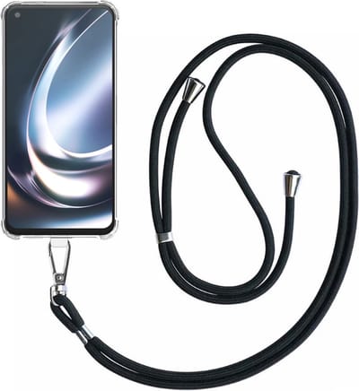 Telefoonhoesje Geschikt voor OnePlus Nord CE 2 Lite Transparant ShockProof met Afneembaar Universeel Telefoonkoord - Cover Case Siliconen ShockProof with Lanyard - Smartphonica geschikt voor OnePlus Nord CE 2 Lite
