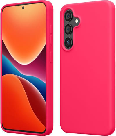 kwmobile telefoonhoesje geschikt voor Samsung Galaxy S25 - Hoesje met siliconen coating - Smartphone case in neon roze