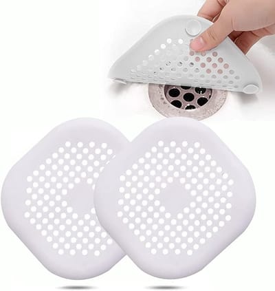 Efficiënte Afvoerfilter Set van 2, Siliconen Afvoerbescherming voor Badkamer en Keuken, Voorkomt Verstoppingen en Vangt Haar en Vuil