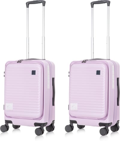 Praag Reiskofferset 2-delig - 2 x 39L - Handbagage koffer - Lichtgewicht & Uitbreidbare Opbergruimte - Laptopvak & TSA Slot - Perfect Voor Vliegtuig en Weekendtrips - Lila