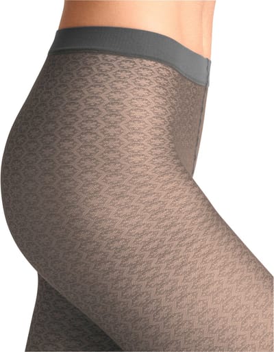 FALKE Particle gedessineerd materiaal transparent 20 DEN panty dames grijs - maat M-L