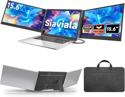 SnelShoppen - Triple Screen Extension voor 15.6 inch Laptop - Breid je Werkruimte uit met 3 Schermen - Ideaal voor Thuiswerken, Gaming en Multitasking