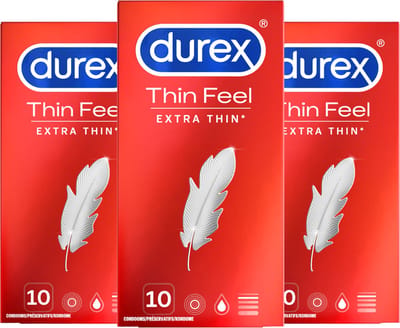 Durex - Condooms - Thin Feel - Extra Thin - 3x 10 stuks