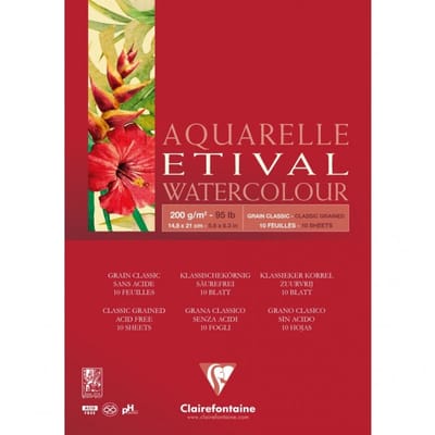Clairefontaine Aquarelblok ETIVAL, Formaat A5