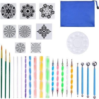 30 Stuks Dot Tools Set voor Mandala Schilderen - Stencil en DIY Mandala Ontwerp Gereedschap voor Creatieve Kunstprojecten