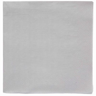 20 zilveren eco servetten 33cm