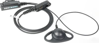DerComms® D shape oortje voor Motorola portofoons DP2400 (E), DP2600 (E), DP3441 (E), MTP3250, XPR3300, P6620, MotoTRBO R5