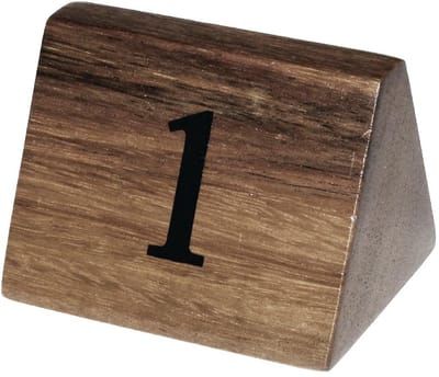Houten Tafelnummers - Nummerkaarten Hout - Restaurant Inrichting - Dubbelzijdig Zichtbaar - 10 Stuks - Natuurlijk Hout