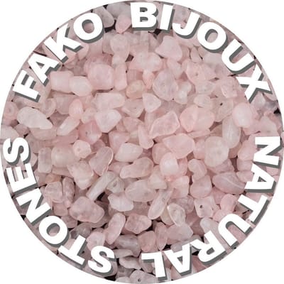 Fako Bijoux® - Stukjes Natuursteen - Natuursteen Chips - Stukjes Onregelmatige Natuursteen Split In Doosje - 5-8mm - 60-70 Gram - Rozenkwarts