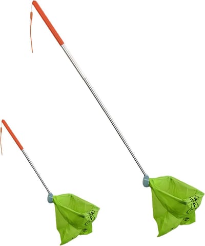 Uitschuifbare poepschep - Honden opruimer - Hondenuitlaat service - Telescopisch ontwerp - 73 cm uitgeschoven - Zwart