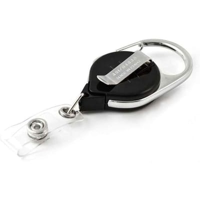 Key-Bak Retract-A-Badge Karabijnhaak Voor Pasjes en Naamkaartjes 5-Pack