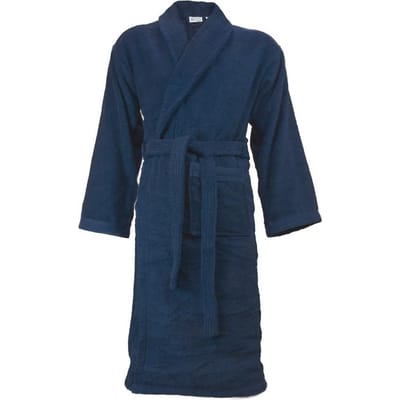 The One Towelling Organic Badjas - L/XL - Kamerjas - Hoge vochtopname - 420 gr/m² - 100% Biologisch gekamd katoen - Marineblauw