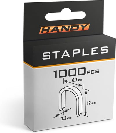 Handy - Nietjes voor Nietpistool / Tacker -1,2 x 6,3 x 12 mm - 1000 stuks - o.a. voor Handy Nietpistool