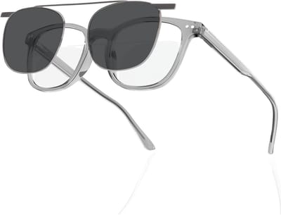 Niet-recept Bril - Dames Heren - Mode Accessoire - Magnetische Clip-on - Acetaat Frame - Transparant