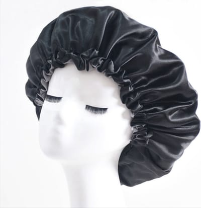 Finnacle - slaapmuts - satijnen bonnet - zwart