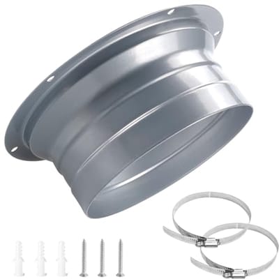 Wandflens Ø 120 mm voor ventilatiesystemen - metalen lasflens met slangklemmen en schroeven