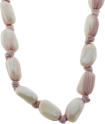 Behave - Lange ketting met steentjes en lint - Bohemian stijl