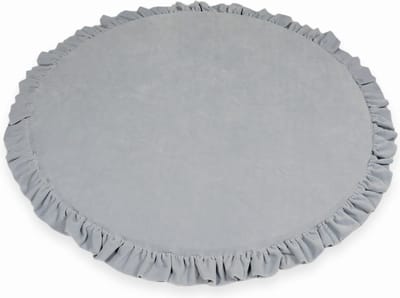 Speelmat - speelnest 100cm - velvet - lichtgrijs
