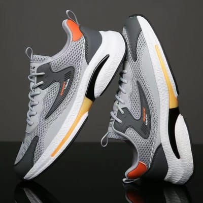 Sport Herenschoenen Trendy Nieuw Comfort Eenvoudig en Lichtgewicht Herenschoenen Casual Multicolor Ademend Papa Schoenen 44 gray