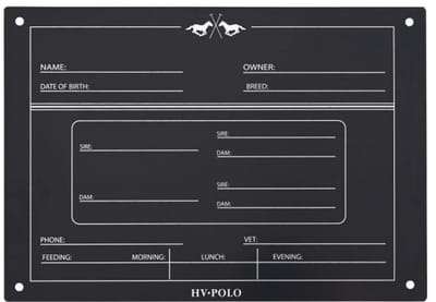 HV Polo - Stalbord - Engels - Zwart - 28.5x20 cm