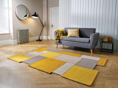 Flycarpets Abstract Modern Stracto Collage - Organische Vorm Vloerkleed - Rood - 150x240 cm