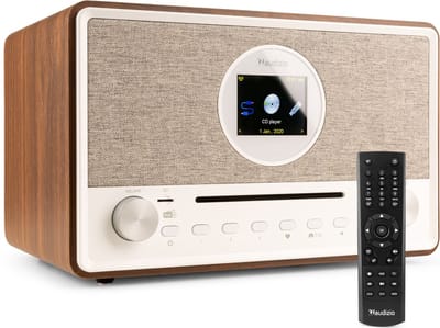 DAB Radio met CD Speler en Bluetooth - Audizio Lucca - FM en Internetradio - AUX en USB Stick Ingang - Wekker
