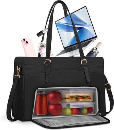 Laptoptas Dames - Werktas Aktetas - Zakelijk Gebruik - Geïsoleerd Lunchvak - 156 Inch