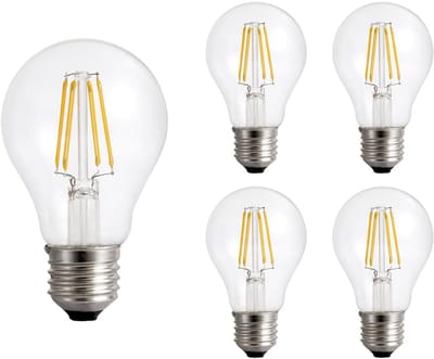 Spectrum LED Lamp A60 E27 - 8.5W - 230V - 1100 Lumen - 2700K Warm Wit - Ø60mm - Voor Plafondlamp, Tafellamp of Vloerlamp - 5 stuks