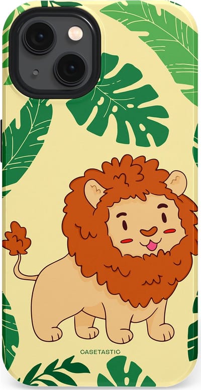 Casetastic Hoesje Geschikt voor Apple iPhone 13 Magsafe - Stijlvolle Beschermende Duo-layer Case - Jungle Leeuw Ontwerp