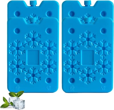 Koelaccu Set - Koelelementen Herbruikbaar - Voedsel Vers Houden - Ultradun Ontwerp - 400 ml Inhoud - Blauw