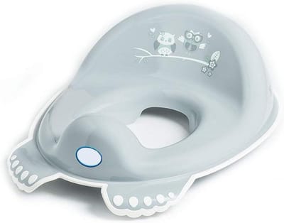 Kinder Potty Trainer - Zindelijkheidstrainer Zithulpmiddel - Zelfstandig Zitten - Anti-slip Functie - Vanaf 36 Maanden - Uilen Grijs