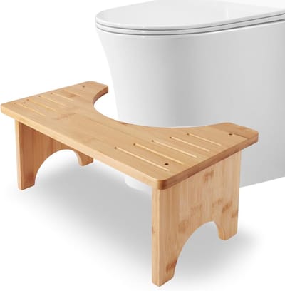 Bamboe toiletkruk voor volwassenen - Kruk voor betere stoelgang en darmgezondheid - 40x20x17 cm