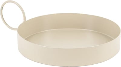 HomeBound by KY | Schaaltje metaal met hengsel zand | 16x3x6cm | metalen schaaltje