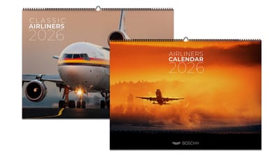 Kalender Combideal | BOSCHH Airliners Calendar 2026 + Classic Airliners Aviation Calendar 2026 | A3 Luchtvaartkalenders 2026 Burgerluchtvaart en Classic Jets Luchtvaart