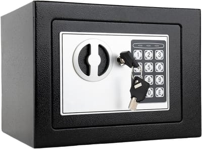 KAD® Kluis Brandwerend - Kluis - Kluisje Met Cijferslot - Zwart - 17cm x 17cm x 23cm