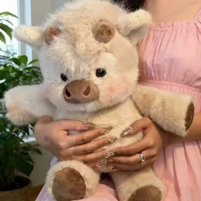 Schattig Schotse Hooglander Pluche Speelgoed 45cm - Knuffelbare Rennen Koe Knuffeldier Gemaakt Met Premium Zachte Stof Rustgevende Metgezel gray