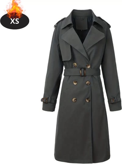 Livano Mantel Dames - Tussenmantel - Jas - Mantelpakje - Trenchcoat - Overjas - Overcoat - Winter - Grijs - XS