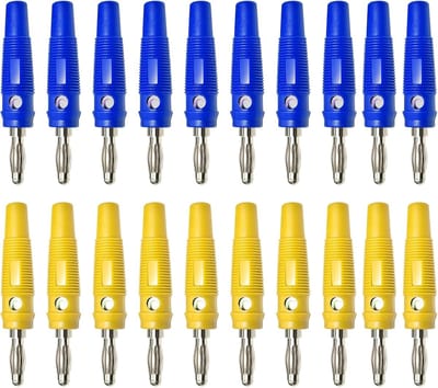 Set van 20x 4mm Banaanstekkers voor Versterker en Hifi Systemen - Verguld