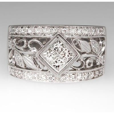 Sterling Trouwringen voor Dames Hol Bloempatroon Luxe CZ Damesringen Party Cadeau Nieuwe Trendy Sieraden 9 white