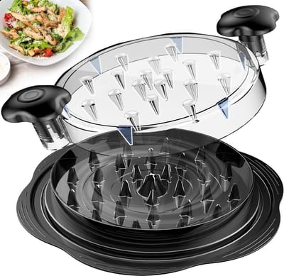 Kip shredder – Vleesmolen - Vlees shredder - Chicken shredder - Handmatige vleesmolen - Keukengereedschap - Kunststof - Zwart - LOUZIR