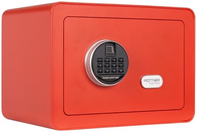 Rottner Meubelkluis Vintage-Rood met Elektronisch slot - Noodsleutel - 25x35x25