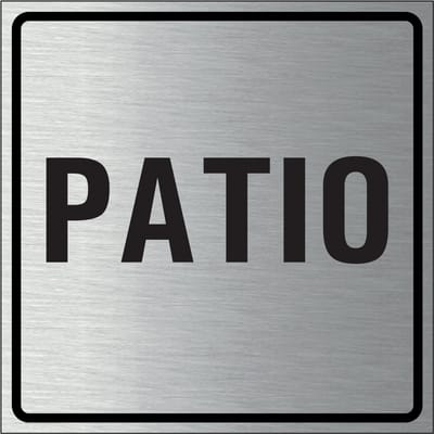 Patio bordje, geborsteld aluminium 150 x 150 mm