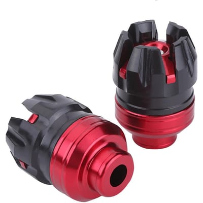 1 Paar Aluminium CNC Motorfiets Scooter Voorvork Frame Sliders Valbeschermer Rood rood
