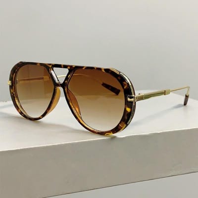 Lunettes de Soleil Dégradé Multi-couleurs Style Double Pont Décontracté Tendance pour Femmes - Design de Luxe 12 Pcs Lunettes de Soleil Pilote Vintage without case