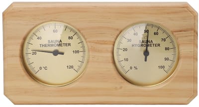 Cosensi - Gouden Houten 2-in-1 Saunathermometer en Hygrometer