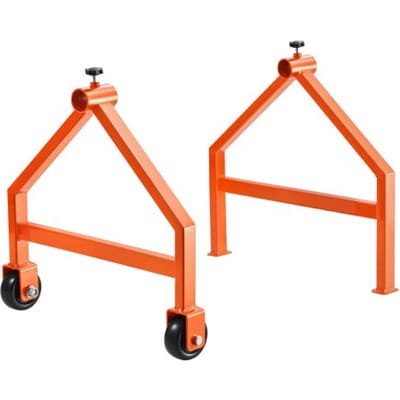 VEVOR Draadspoelstandaard, 100 kg draagvermogen, draagbaar kabelrek met wielen, voor het opbergen van spoelen met max. φ76 cm onder verschillende omstandigheden, buis niet inbegrepen