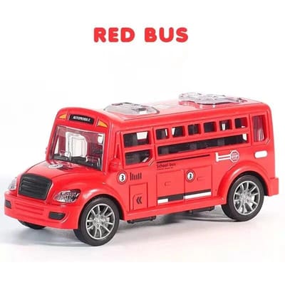 Schoolbus Model Auto Voor Kinderen Speelgoed, Educatieve Speelgoed Auto's Voor Kinderen, Miniatuur Spel Voertuig Inertia Wiel, Verjaardagscadeau Voor Jongens rood